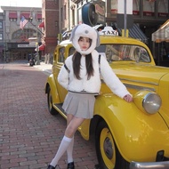 PSK001 กระโปรงกางเกงเทนนิสจับจีบซิปข้าง PROMTHONG