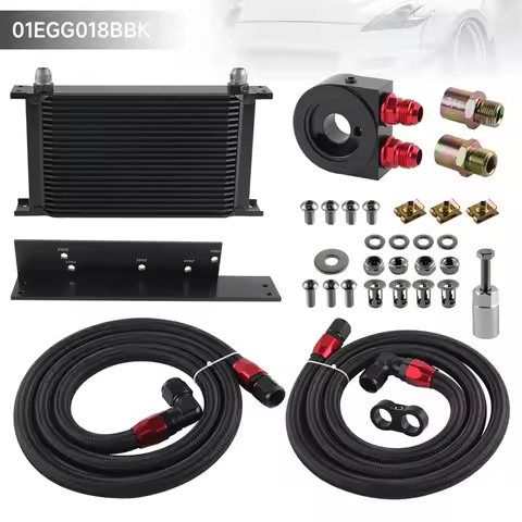 22 Row Bolt On Oil Cooler Kit Fits for Nissan Fairlady 350Z Z33 03-08 3.5L / 370Z Z34 09-17 3.7L VQ3