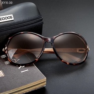 ◈℡☋andy VEGOOS HD Polarized Cermin Mata Hitam Fesyen Wanita Cermin Mata Bingkai Besar Cermin Mata Hitam Pembentuk Wajah