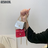 GESH1CIIL Crossbody Bags, Mini Versatile Shoulder Bag, Korean Fashion Simplicity Chain PU Handbag Li