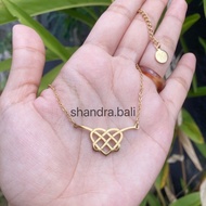 Kalung Ikatan Cinta Andin Titanium Gold &amp; Rosegold Bali