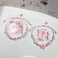 Pinky Bracelet Aesthetic/ / Bead Coquette Bracelet Pink Bracelet Girl