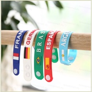 Qatar World Cup National Flag Bracelet Wristband Football Fan Souvenir Small Gift Germany France Eng