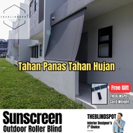 TheBlindSpot Sunscreen Outdoor Roller Blind Bidai Outdoor Blind 8ft - 9ft Tahan Hujan Tahan Panas