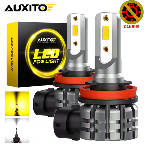AUXITO H11 H8 H16JP LED Fog Lights Canbus No Error HB3 HB4 9005 9006 Bulb Car for Audi A4 B8 A6 C6 G