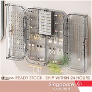 [SG SELLER] No Drilling WallMounted Jewelry Storage Box with Magnetic Lid, Large Capacity