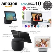 Echo Show 10 (3rd Gen) | HD smart display screen rotating motion cctv viewer call Alexa zigbee smart home hub bluetooth