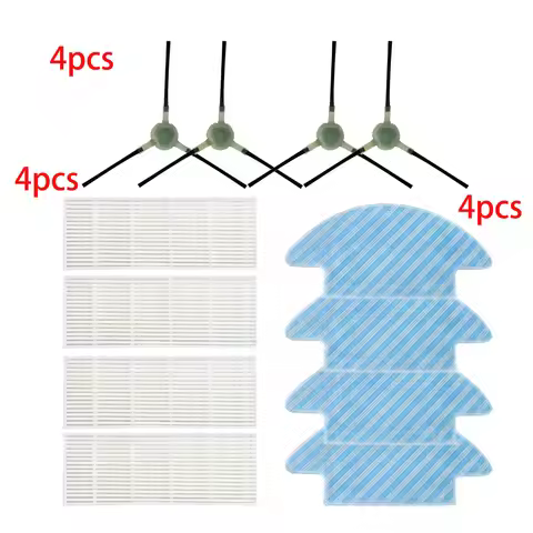HEPA Filter Side Brush Mop Pad For Lefant M210 M210S M210B M210P M213, OKP Life K2 K3 K3A K4 K5 Robo