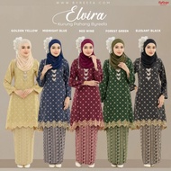 KURUNG PAHANG ELVIRA PRINTED BYREEFA Black, yellow gold, maroon, emereld green, midnight blue