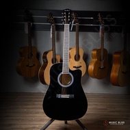 Caesar X-410C-BK Budget Beginner 41-inch Cutaway Body Acoustic Guitar - Black