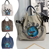 Ball China Wanlima-Large Capacity Shoulder Bag, Niche, Same Style, Environmentally Friendly, Embroid