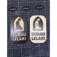 Surau Sign Lelaki ( wood sign Surau Lelaki)