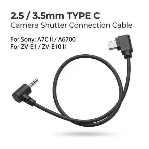 For A7C II Release Shutter Cable A6700/ZV-E1/ZV-E10 II (Type C-2.5mm/3.5mm) For sony A7C II Release 