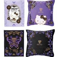台灣限定 Anna Sui x Hello Kitty 抱枕毯 刺繡抱枕保暖毯組 咕𠱸 cushion 攬枕 抱枕 毛毯 保暖氈 懶人被 冷氣被 魔幻紫款 神秘黑款 黑色 紫色 蝴蝶 正版 Sanri