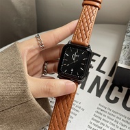 Pablo raez cổ điển Đồng hồ nữ vuông thời trang cổ điển đồng hồ cho y tá dây đeo có họa tiết ba chiều