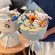 Crayon Shin-chan‌Nohara Shinnosuke Cute Crayon Shin-Chan Doll Bouquet Boys Girls 520 Birthday Gifts 