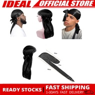 Panda Pirate Hat Silky Durag For Men Women Headwrap Durags Headscarf Soft Cap For Hair Accessories