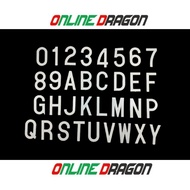 Wholesale 20Pcs Flat JPJ Spec C70, L26 Car Number Alphabet License Plate Standard Font Wording Desig