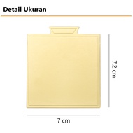 aiGooTan - ALAS CAKE GOLD KOTAK - Tatakan Kue Mini Slice Cake Board Cakeboard Papan Emas Murah Medan