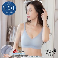 Bonnie【伊黛爾】無鋼圈內衣 茱莉海薇瞬間涼感無鋼圈零壓內衣 M-XXL (藍色) -【1813】