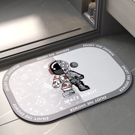 Astronaut Bath Mat Anti-Slip Mat Bathroom Mat Vacuum Carpet Indoor and Outdoor Anti-Slip Latex Synthetic Fiber