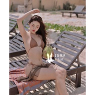 3-piece brown thong Bikini
