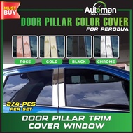 Door Window Pillar Trim Cover Perodua Bezza Kancil Axia Alza Viva Ativa Myvi Aruz Chrome Black Gold 