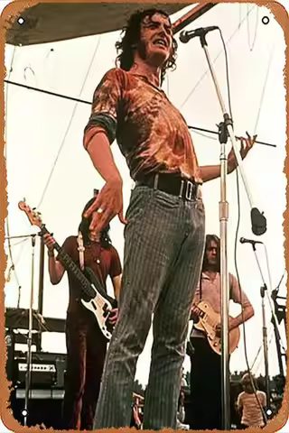 Metal Tin Sign - Woodstock, Joe Cocker, 1970 Poster Plaque Cafe, Bar, Home Wall Decor-aluminum