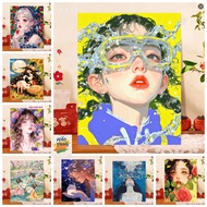 HY-frame-32*40/40*50cm/50-60cm-Coloring by number painting WOMEN COLOR frame, brush, paint