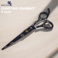 Stainless Steel Buffing Straight Hair Scissors 4Cr13