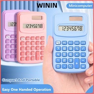 WININ Mini Pocket Calculator, 8-Digit Silent Scientific Calculator, Portable Large LCD Display 8-Dig