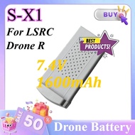 For LSRC Drone RC Quadcopter Helicopter Battery Flying S-X1 7.4V 1600mAh Li-ion Battery Drone