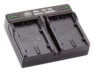 BM VW-VBD58, VBD78, VBD98 Dual Bay Battery Charger (AG-B23 Replacement) for Panasonic AG-VBR59, BGH1