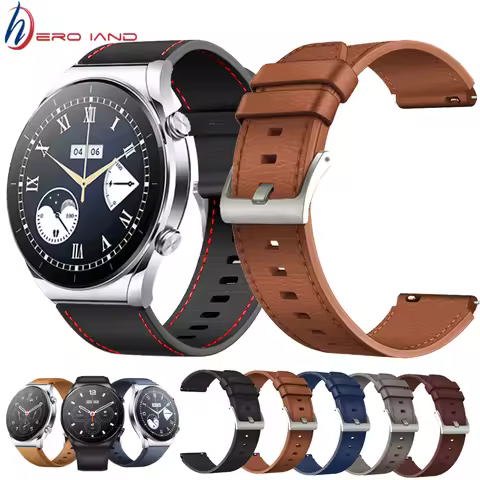 Leather Strap For Xiaomi Watch S1 /Amazfit GTR 2/47mm Band Women Men Bracelet Correa For Huawei GT2 