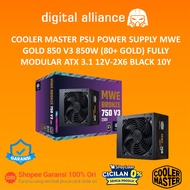 COOLER MASTER PSU POWER SUPPLY MWE BRONZE 750 V3 230V 750W (80+ BRONZE) ATX 3.1 BLACK 5Y