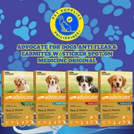 Advocate For Dogs Anti Fleas & Earmites w/ Sticker Spot On Medicine