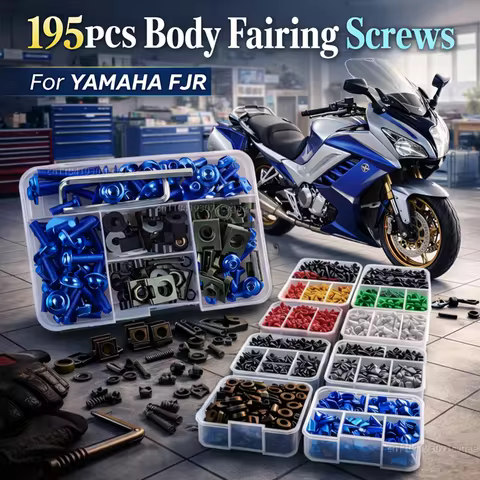 195pcs Motorcycle Fairing Bolts Body Screws Nuts For YAMAHA FJR 1300 FJR1300 FJR1200 2006-2021 Kit A