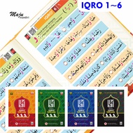 Iqro 1 to 6 Millennial Full Color Without Latin Learning Easy to Recite Children Colorful Iqra Kanak
