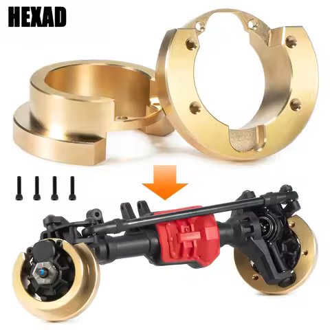 2PCS Brass Portal Cover Weight Knuckle Weights Rings for 1/10 RC Crawler TRX4 TRX-4 Defender Bronco 