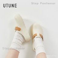 UTUNE Retro Lazy Slippers for Women - Thick Sole Adjustable Buckle Comfort Shoes PGA4