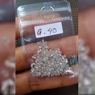 NATURAL BERLIAN PUTIH ASLI EROPA (NATURAL DIAMOND) - ukuran gugur (pecah) 40 / 0,025 carat - berlian tabur eropa bukan berlian Banjar