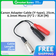 Xlr Male to 6.35mm Mono Y-Splitter Cable 25cm