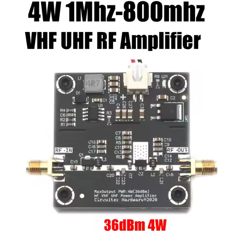 1-800Mhz VHF UHF 4W broadband Power Amplifier FOR RF Ham Radio HF FM Transmitter Walkie Talkie Short