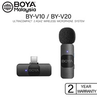 BOYA BY-V1 / BY-V2 / BY-V10 / BY-V20 Ultracompact 2.4GHz Wireless Microphone System