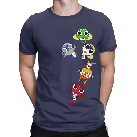 Hipster Pocket Frogs Sgt Frog Keroro T-Shirts Y2k Men Women O Neck Cotton T Shirt Short Sleeve Tee S