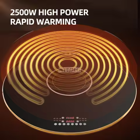 80cm Round Food Warming Plate Smart Induction Cooker Multi-function Dishes Warming Turntable