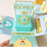 1st anniversary explosion box card