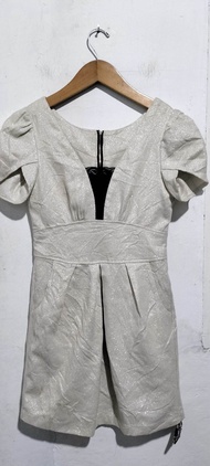 Dress Tweed Wanita Glitter Cantik Mewah