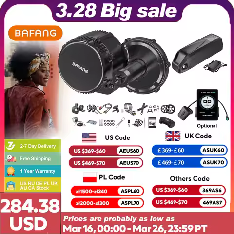BAFANG 48V Mid Drive Kit Ebike Conversion Kit with Battery BBS02 BBSHD 1000W 750W Mid Motor for 68-7