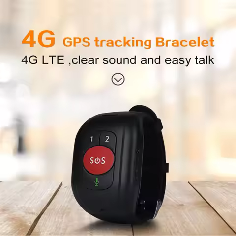 A52TElderly 4G SOS Watch GPS Tracking Wristband Bracelet Emergency Alarm GPS Tracking Heart Rate Blo
